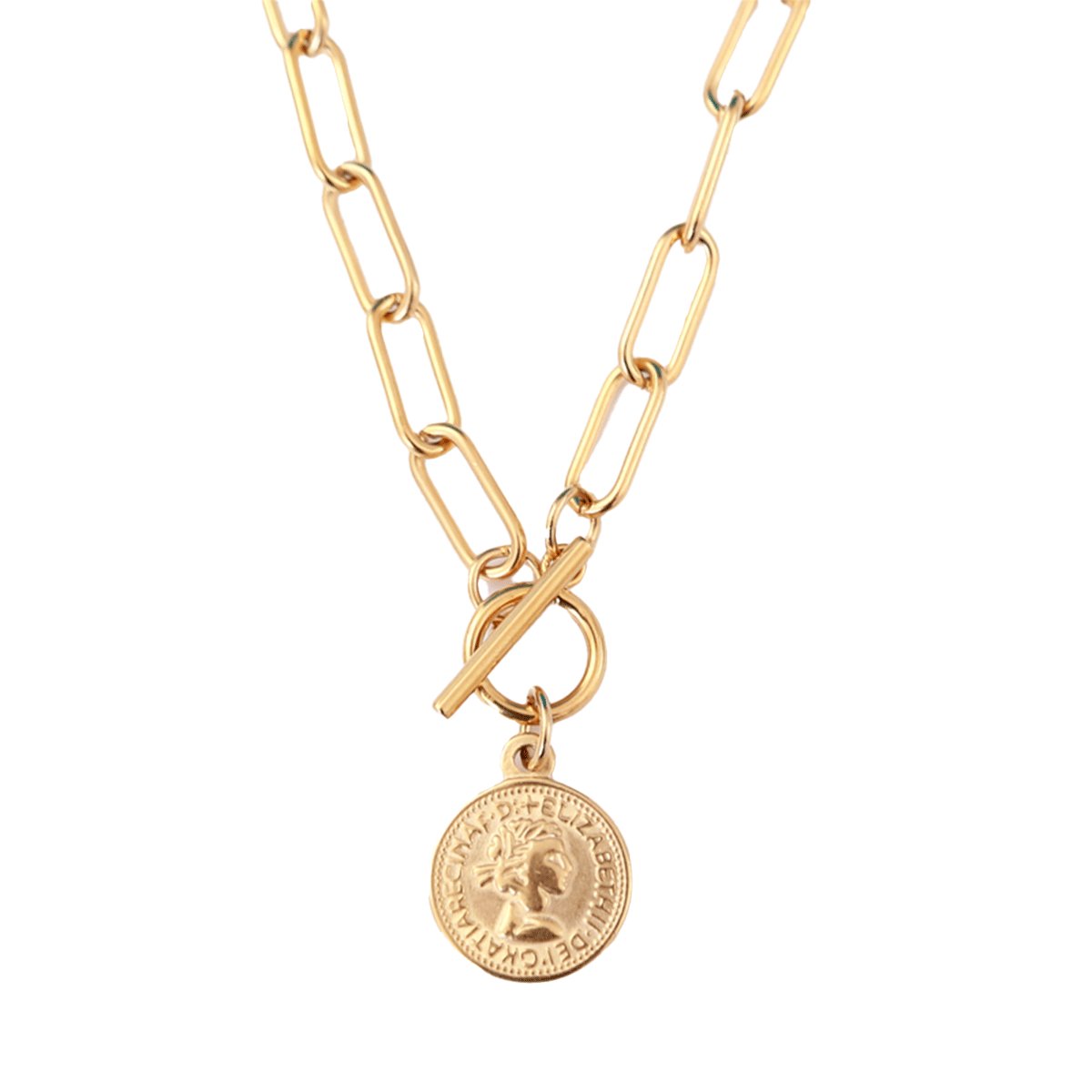 New York Cents Necklace – 18k Gold Finish