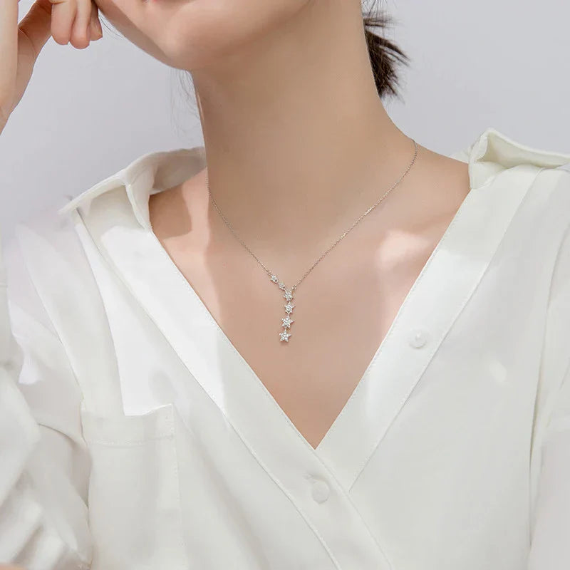 Star Pendant Necklace – Silver Finish