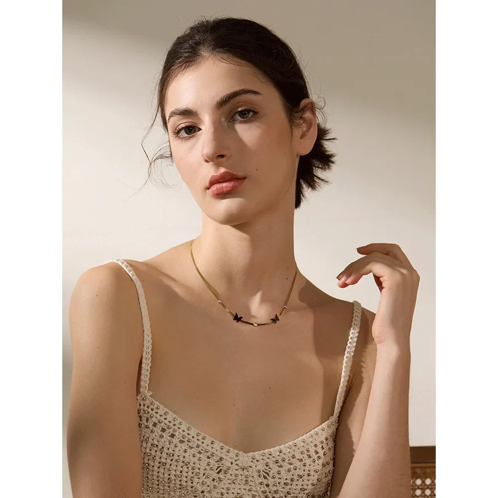 Butterfly Choker – 18k Gold Finish