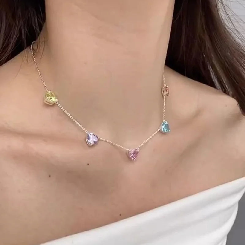 5 Hearts Choker Necklace