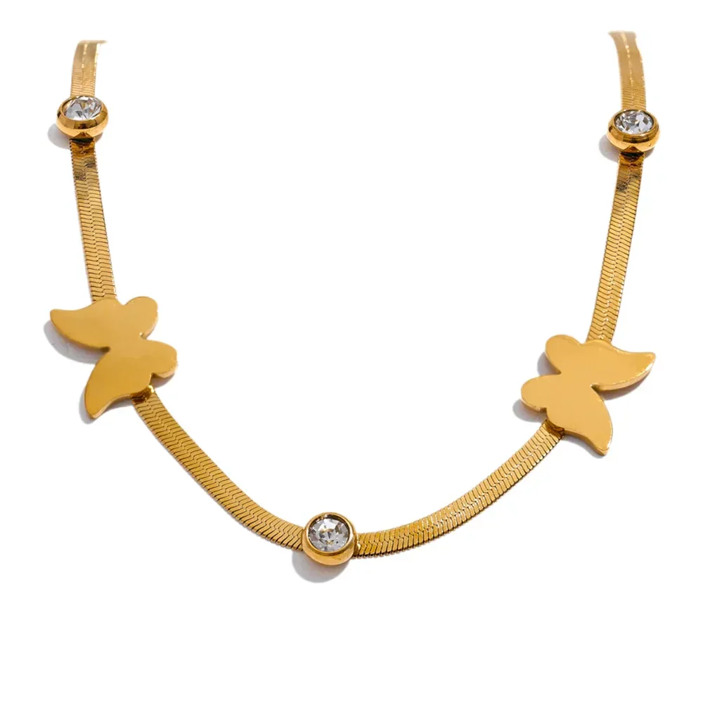 Butterfly Choker – 18k Gold Finish