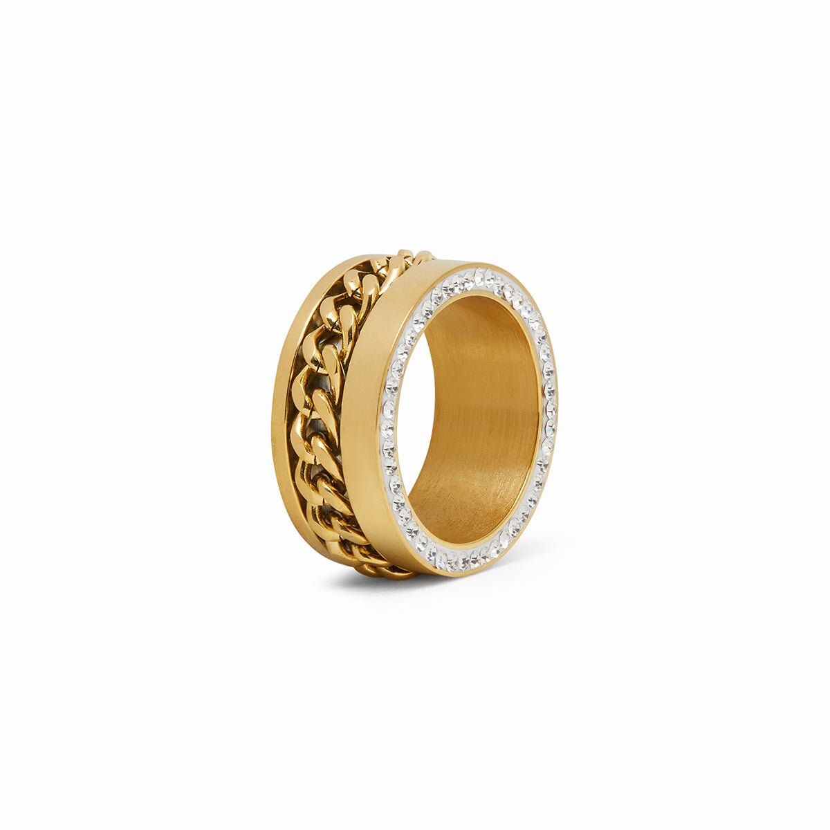 Zirconia Ring in 18k Gold Finish