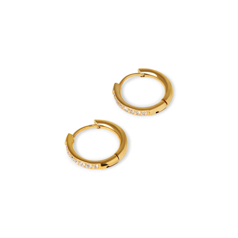 Kelly Hoop Earrings in 18k Gold Finish