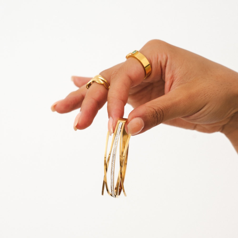 Florence Zircon Bracelet in 18k Gold Finish