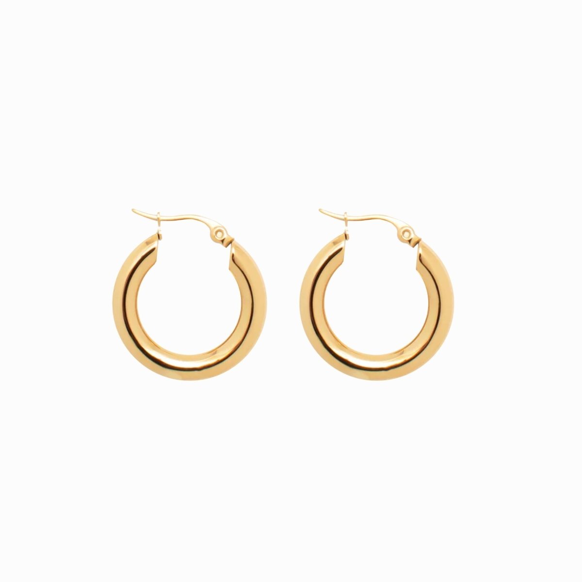 Tube Hoop Earrings MaMa M – 18k Gold Finish