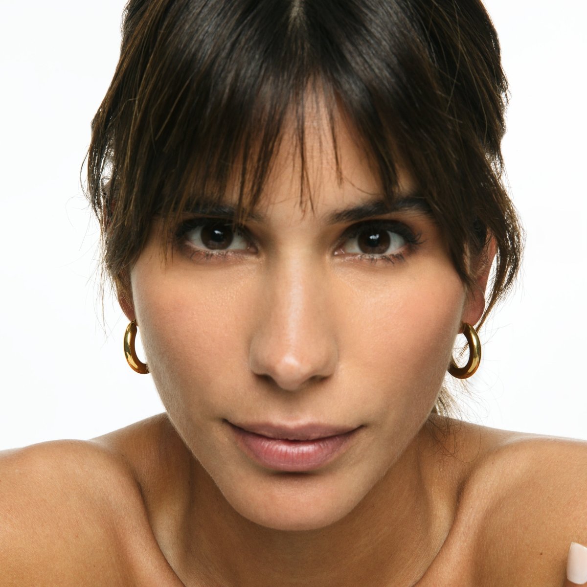 Tube Hoop Earrings MaMa M – 18k Gold Finish