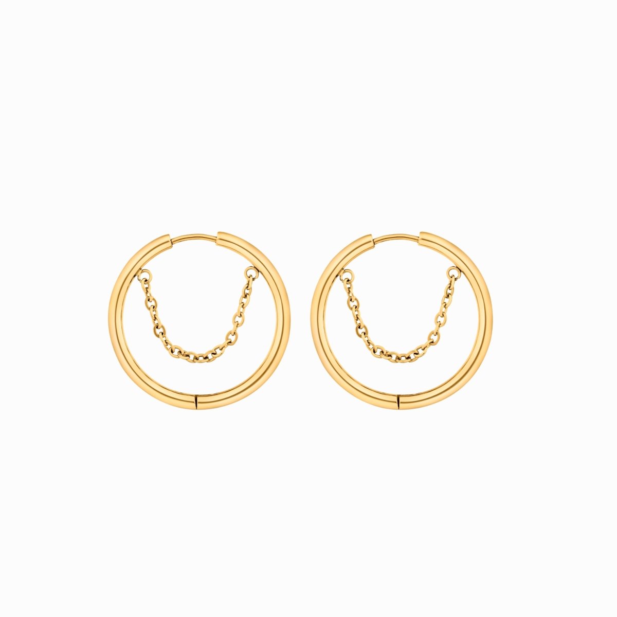 Comet Hoop Earrings – 18k Gold Finish