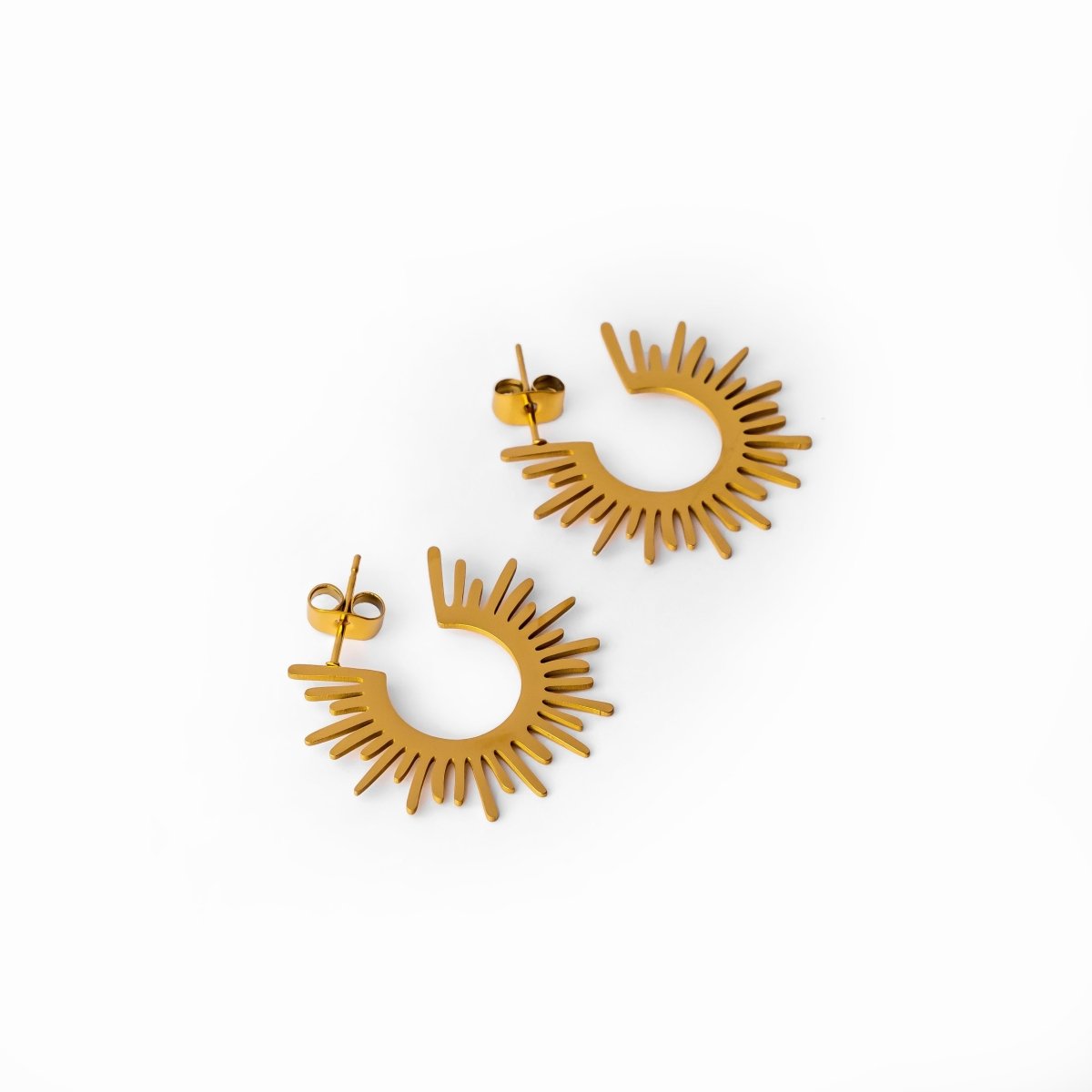 Spike Hoop Earrings – 18k Gold Finish