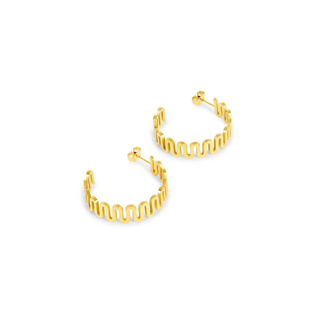ZigZag Earrings – 18k Gold Finish