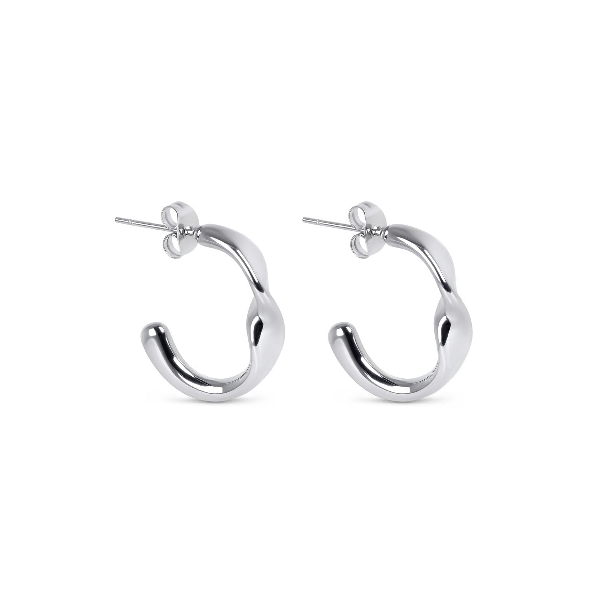 Lucci Hoop Earrings – Silver Finish