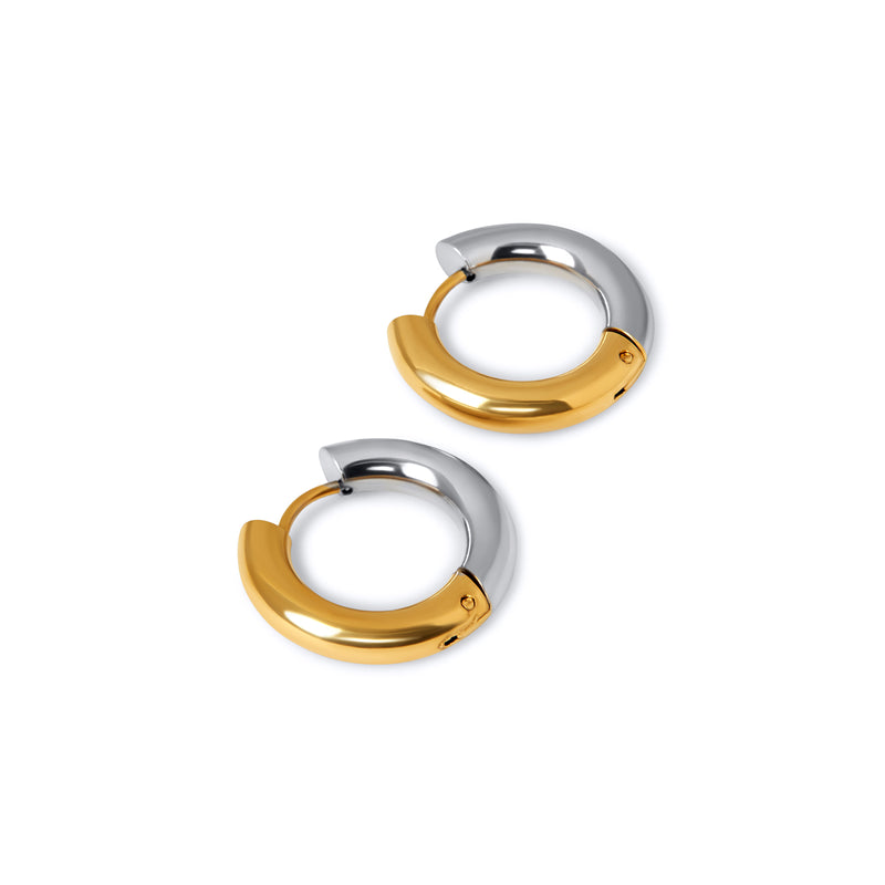 Fade Hoop Earrings in 18k Gold Finish