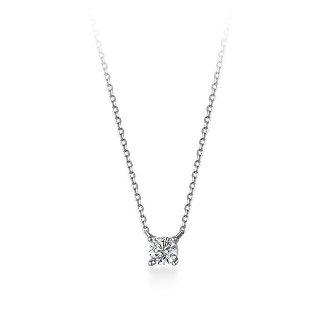 Sparkling Point Pendant Necklace – 925 Sterling Silver