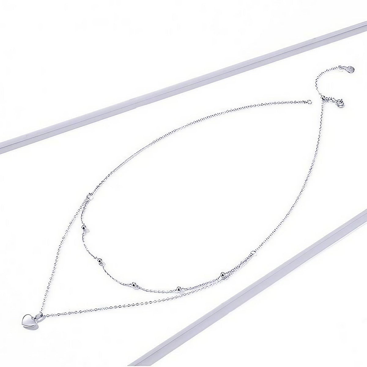 Double Heart Pendant Necklace – 925 Sterling Silver