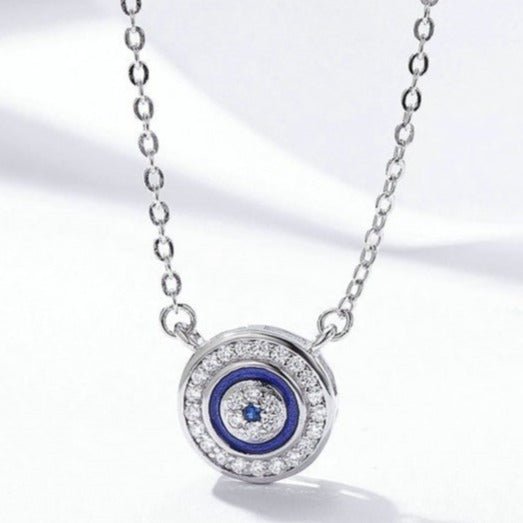 Evil Eye Pendant Necklace – 925 Sterling Silver