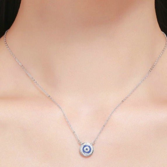 Evil Eye Pendant Necklace – 925 Sterling Silver