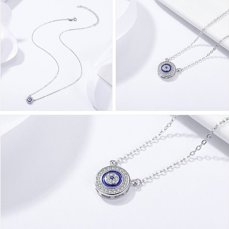 Evil Eye Pendant Necklace – 925 Sterling Silver