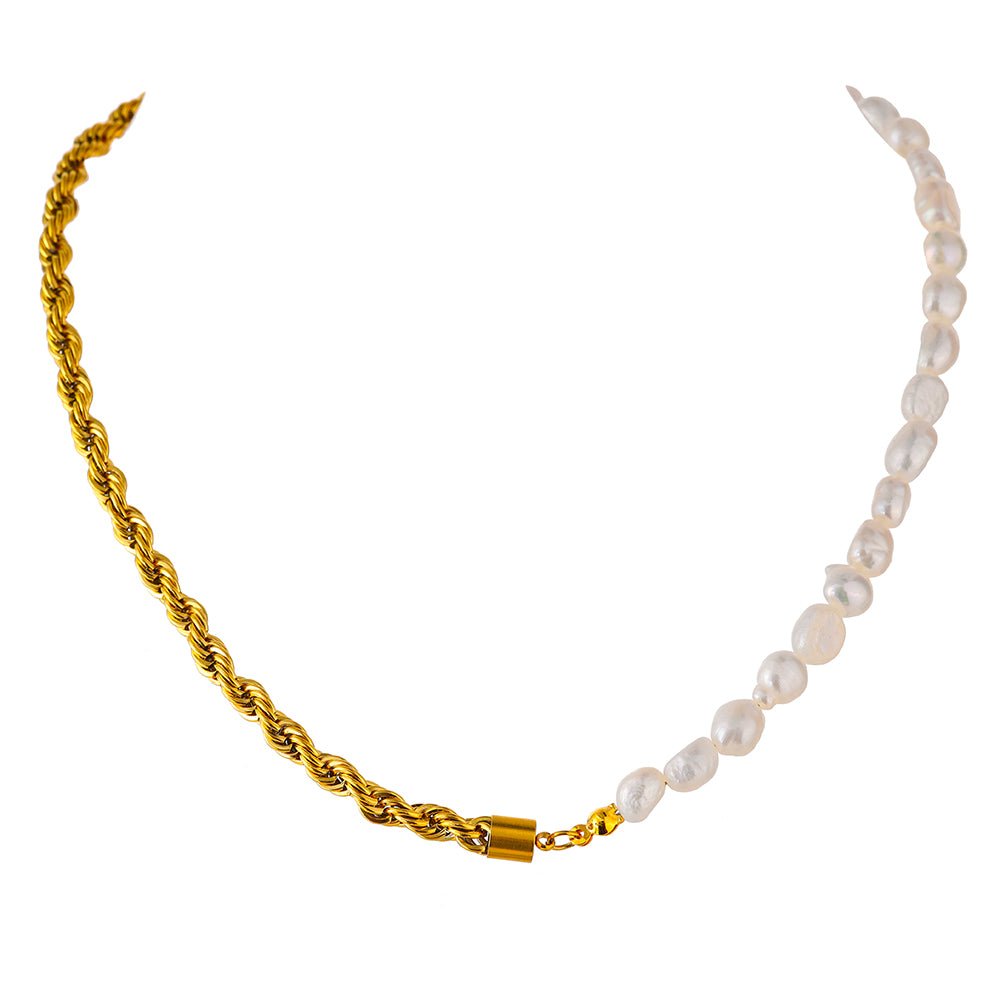 Pearl Necklace – 18k Gold Finish