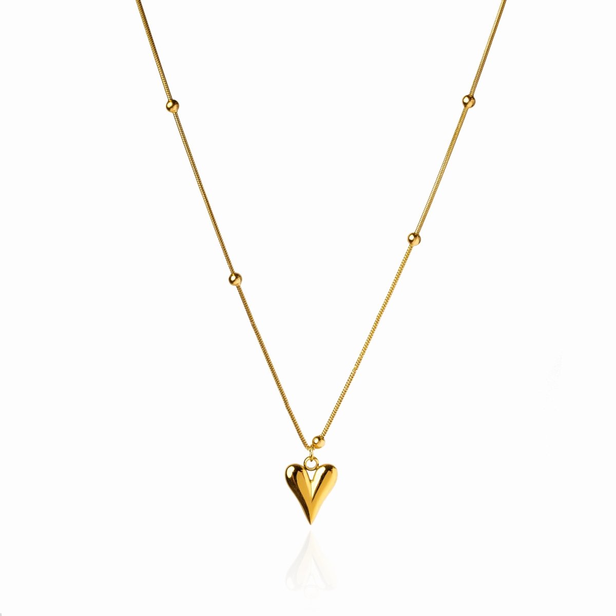 Life Love Heart Necklace – 18k Gold Finish
