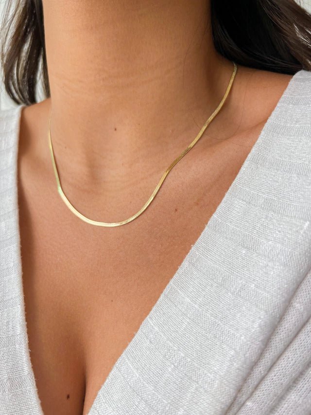 Fine Snake Chain Necklace 2mm – 18k Gold Finish