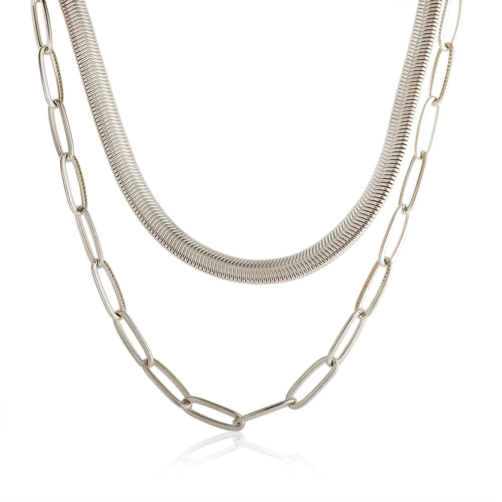 Antonela Mix Necklace – Silver Finish