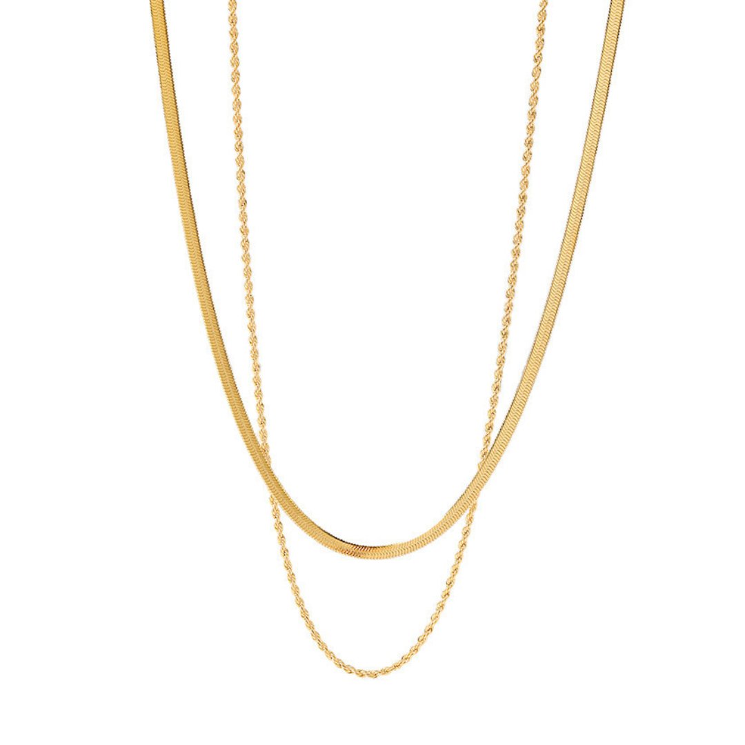 Melina Mix Necklace – 18k Gold Finish