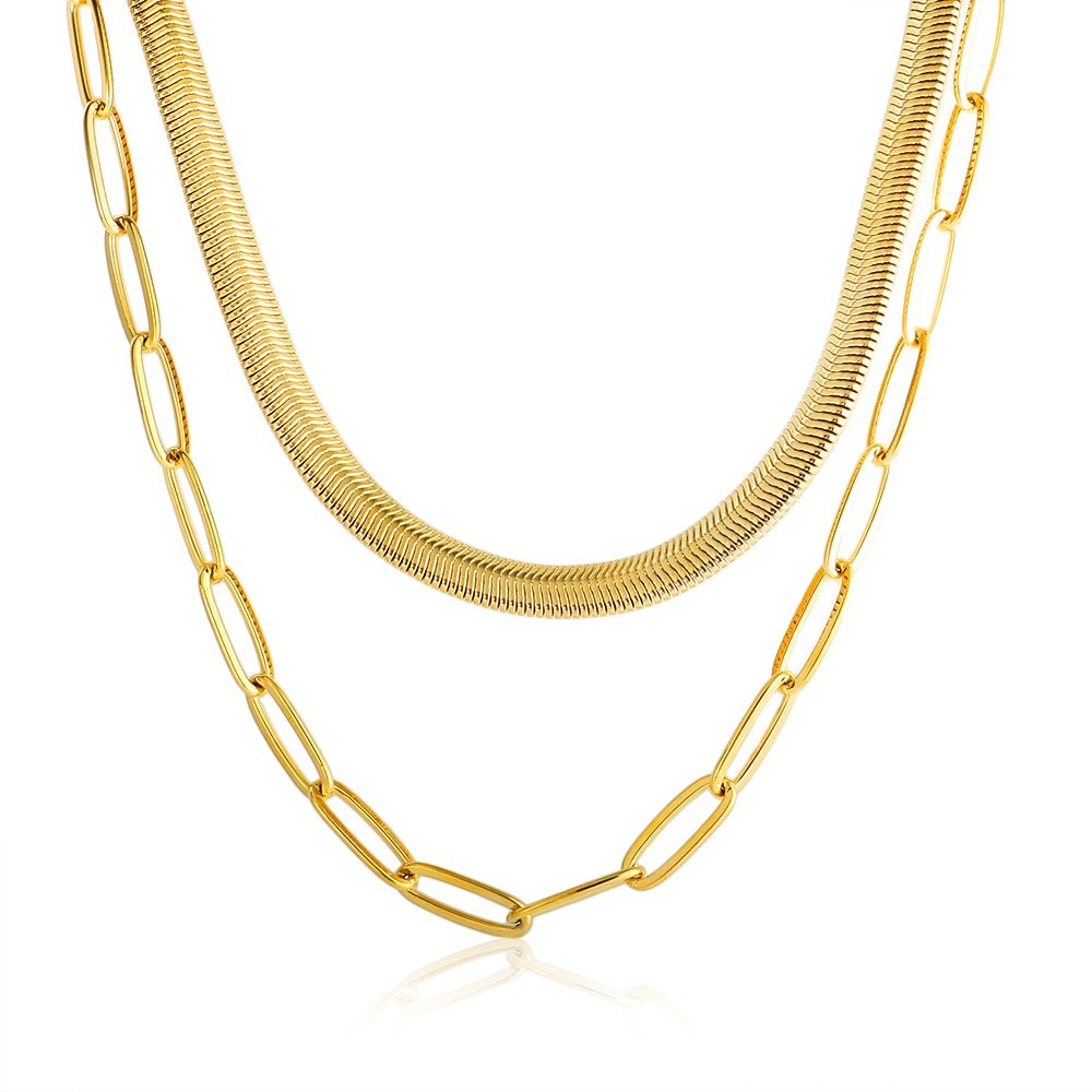 Antonela Mix Necklace – 18k Gold Finish