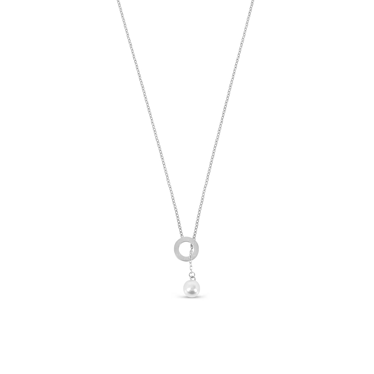 Sicily Pearl Necklace – Silver Finish
