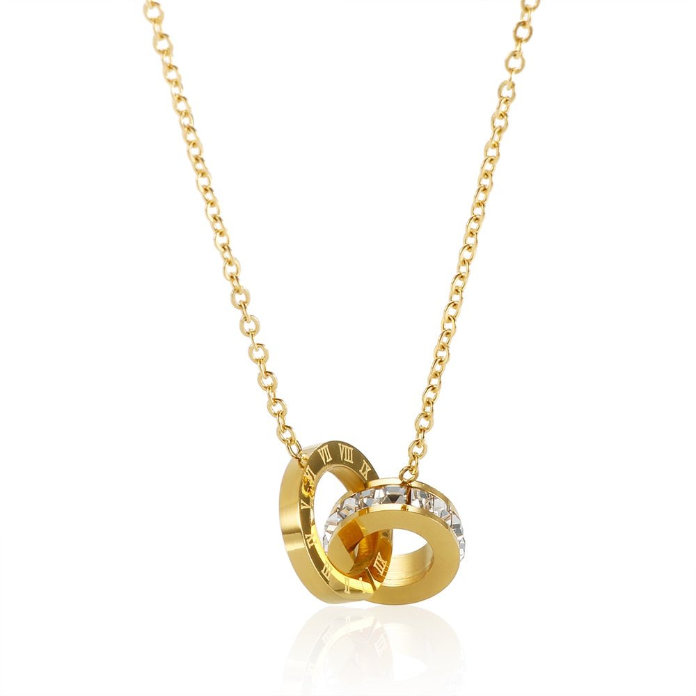 Imperial Zirconia Fusion Necklace – 18k Gold Finish