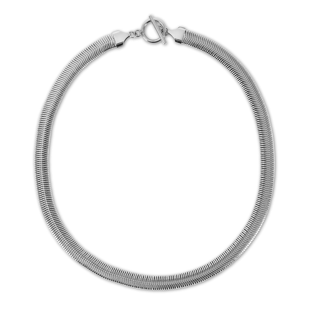 Gaia Chain Choker – Silver Finish