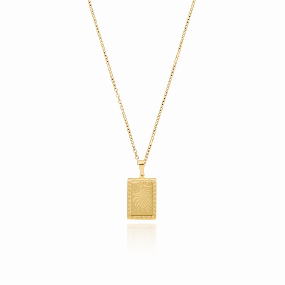 Sunrise Pendant Necklace – 18k Gold Finish