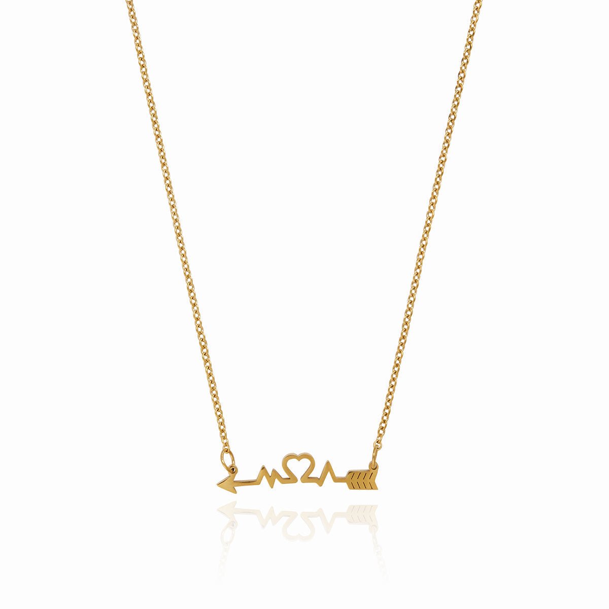 Sculpted Pendant Necklace – 18k Gold Finish
