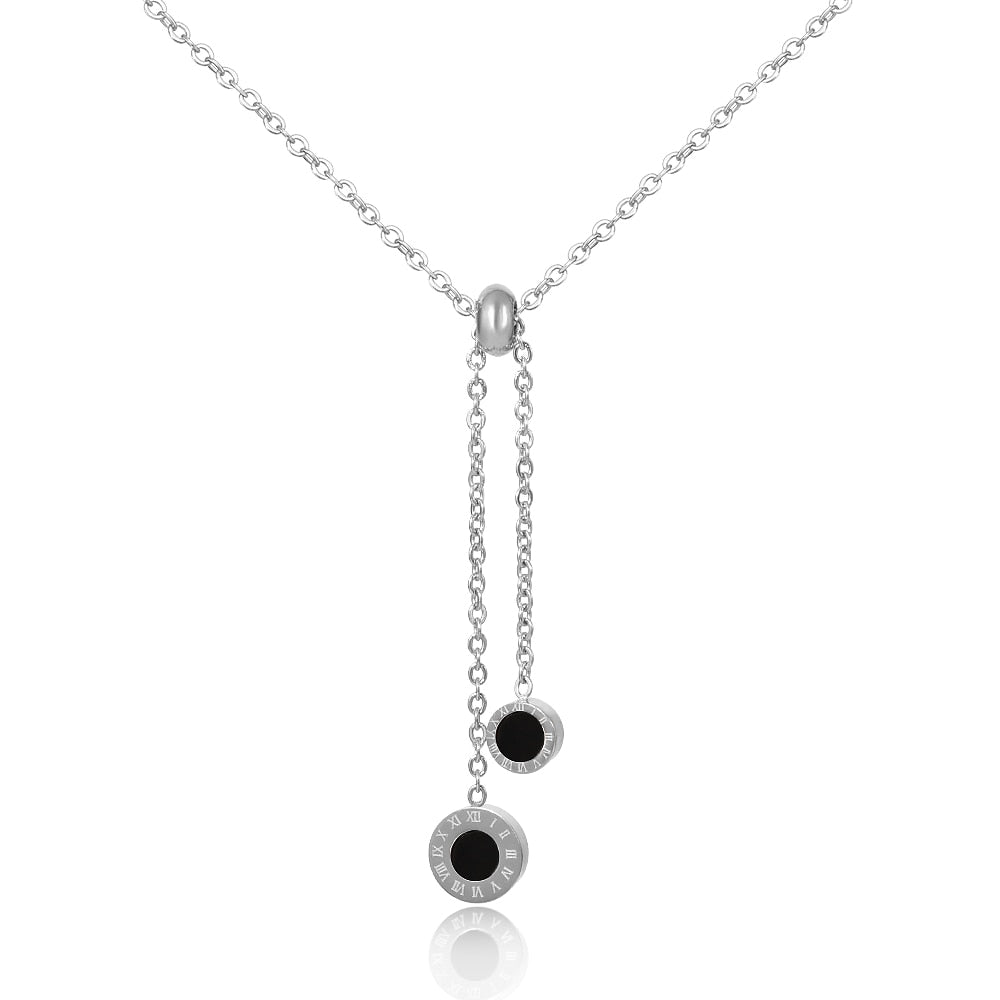 Athenas Tie Necklace – Silver Finish