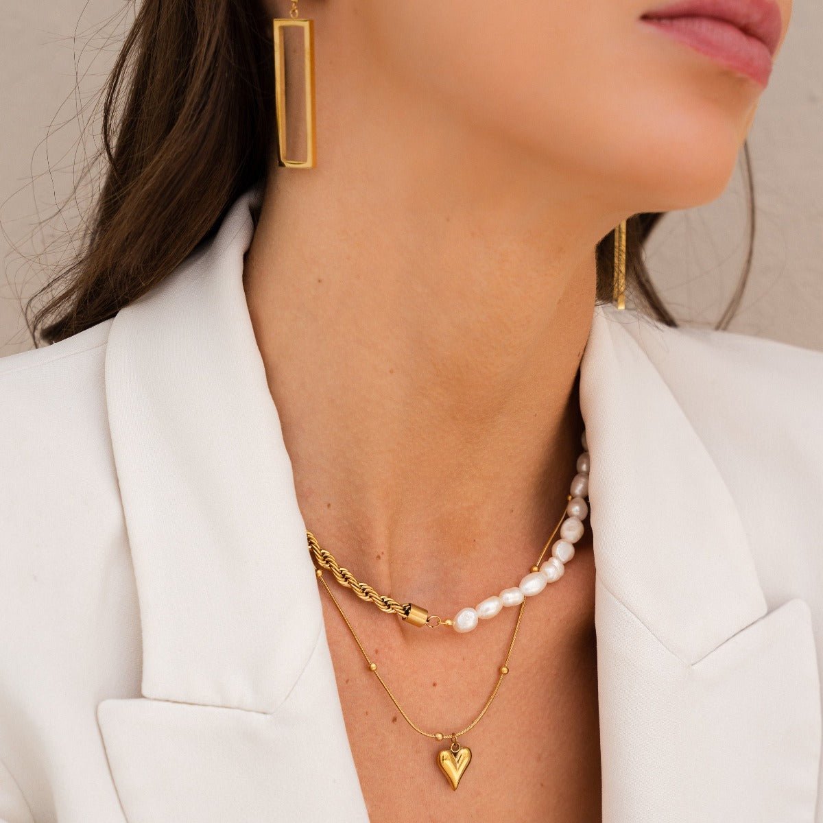 Life Love Heart Necklace – 18k Gold Finish