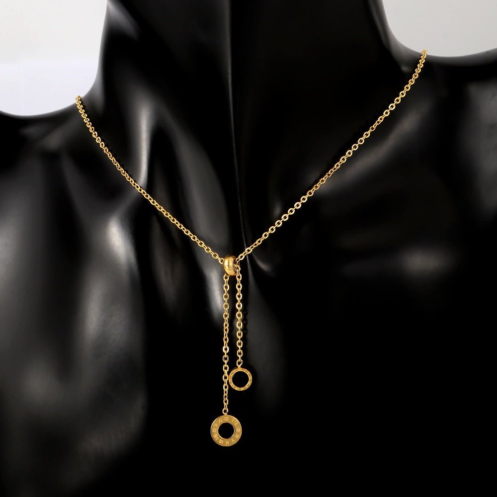 Athenas Tie Necklace – 18k Gold Finish