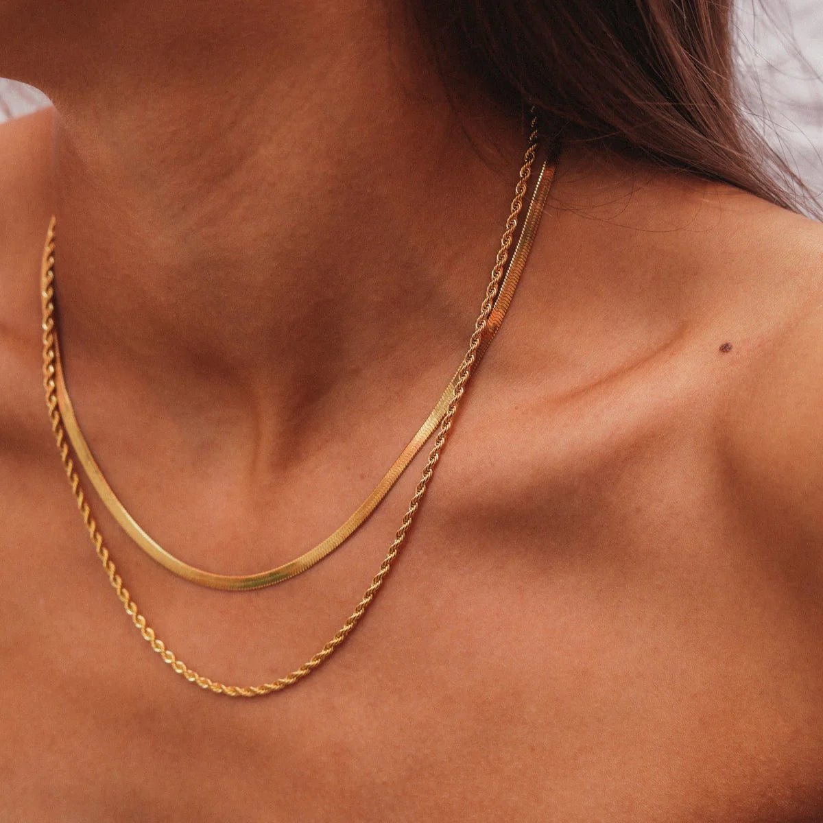 Melina Mix Necklace – 18k Gold Finish