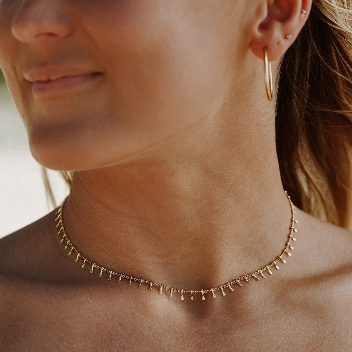 Jurê Choker Necklace in 18k Gold Finish