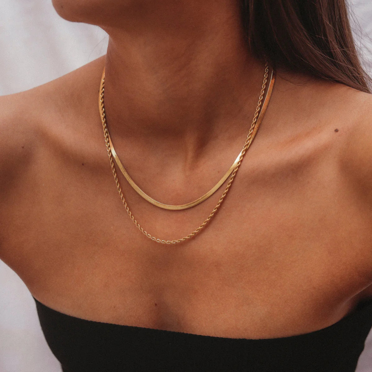 Melina Mix Necklace – 18k Gold Finish