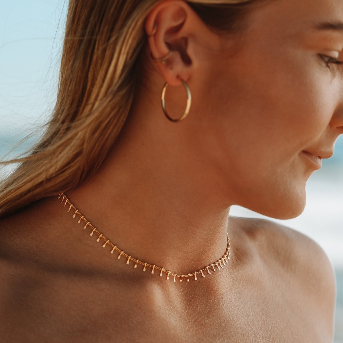 Jurê Choker Necklace in 18k Gold Finish