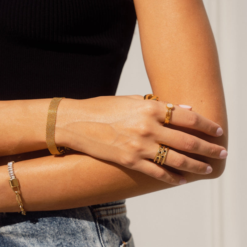 Smooth Weave Bracelet, expertly finished in 18k Gold Vermeil