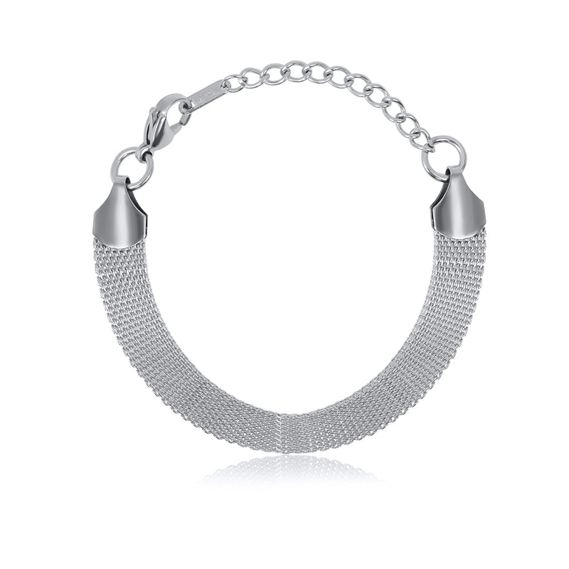 Smooth Weave Bracelet, expertly finished in Silver Vermeil