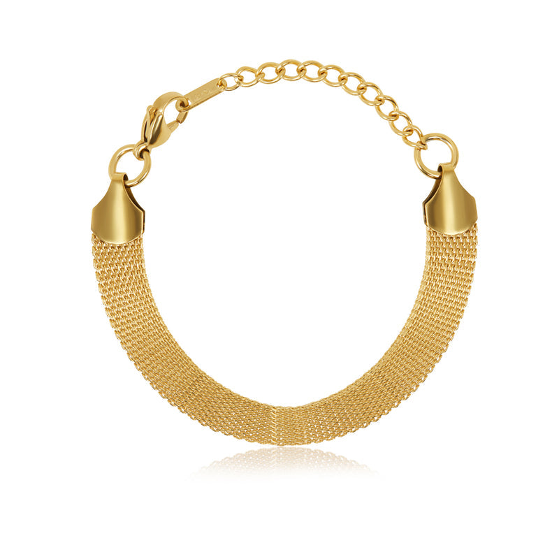 Smooth Weave Bracelet, expertly finished in 18k Gold Vermeil