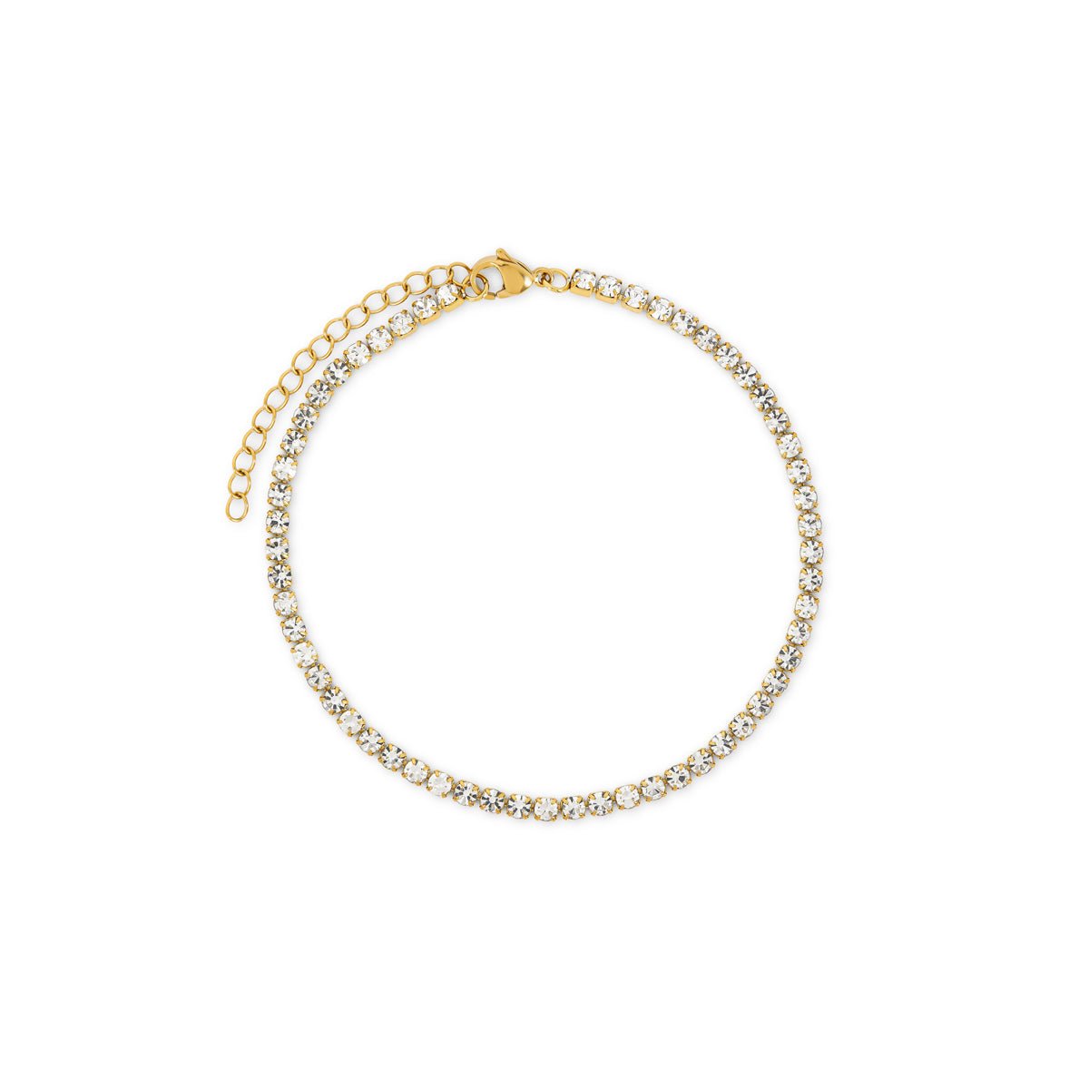 Amalfy Zirconia Anklet – 18k Gold Finish